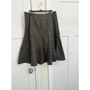 NEW DIRECTIONS thin black denim knee length mermaid tail skirt womens size 16